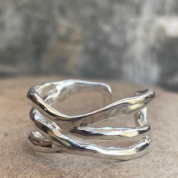Large Bronze Adjustable Branch Ring