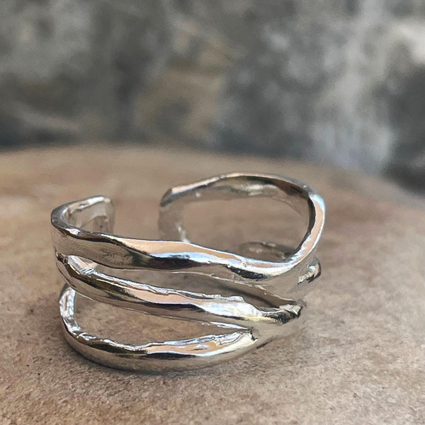 Large Bronze Adjustable Branch Ring