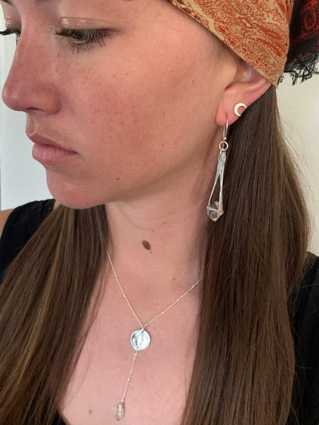 Sterling Silver Herkimer Diamond Drop Earrings
