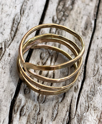 14K Gold Fill Twig Wrap Rings