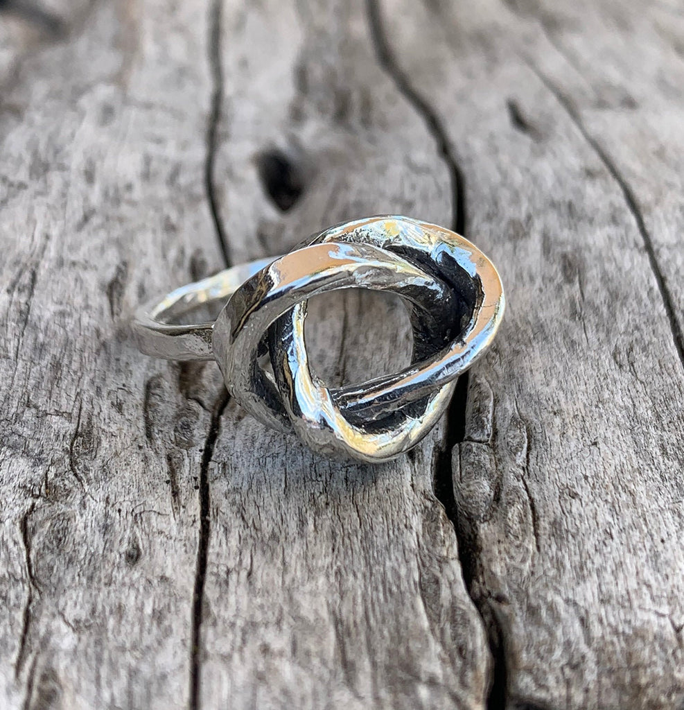 Infinity Knot Ring, Sterling silver