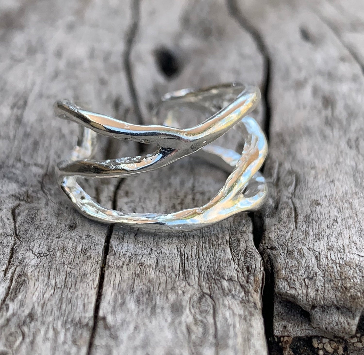Sterling Silver Adjustable Branch Ring